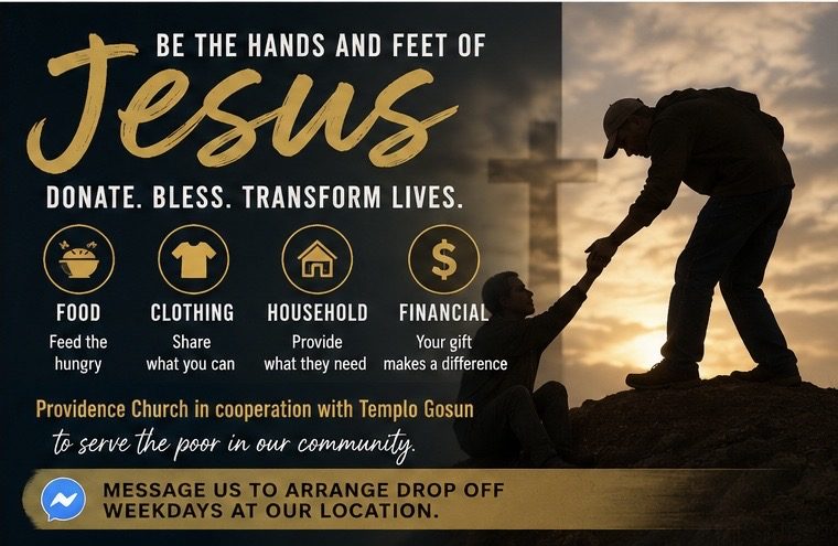 Donate food, clothing, household goods or financial help — Providence Church in cooperation with Templo Gosun